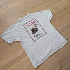 Vintage Sambuca Asambardi T Shirt Mens Large Gray Graphic Promo Tee 90s Humor